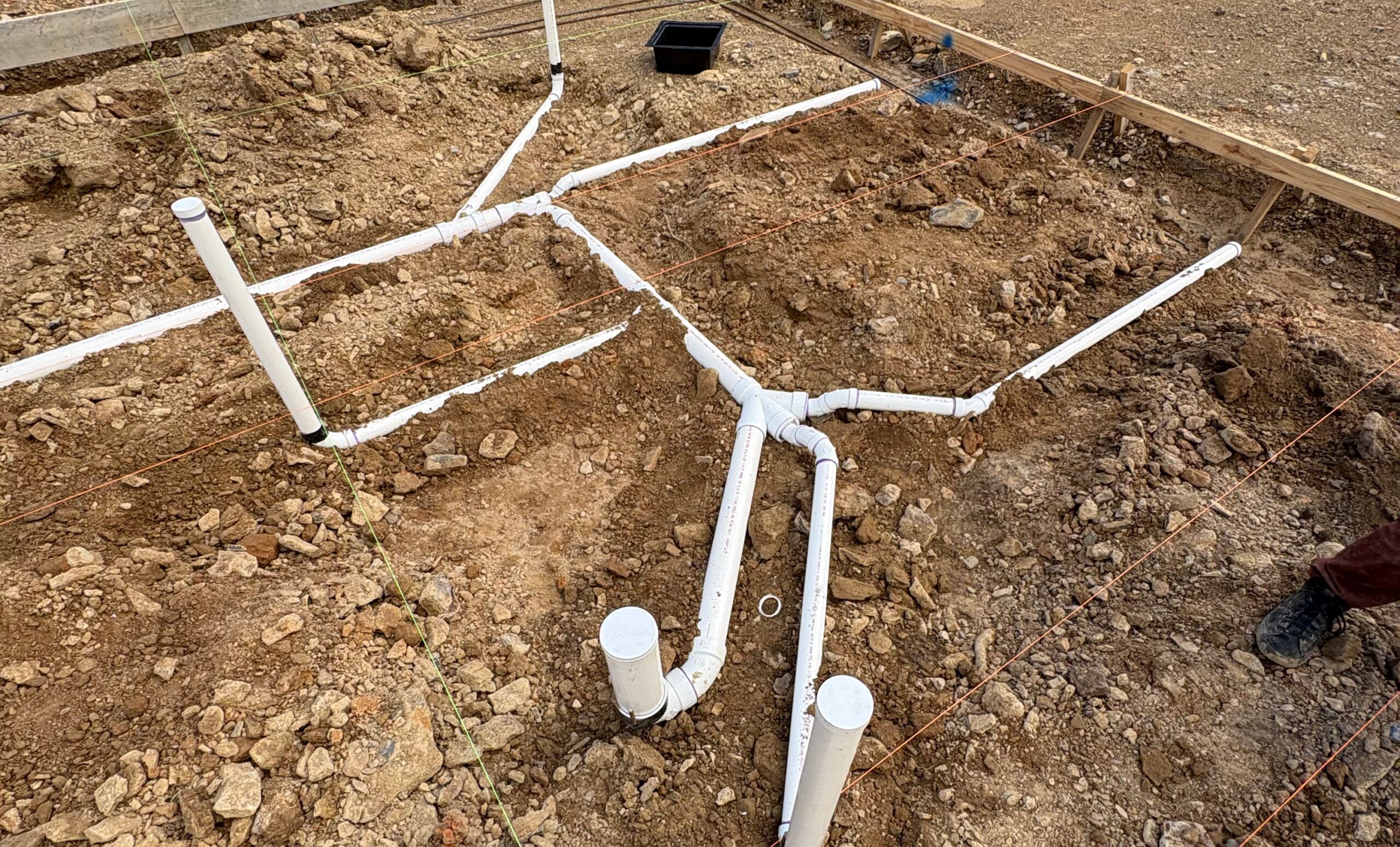 Underground drainage pipework at a Proline Plumbing project