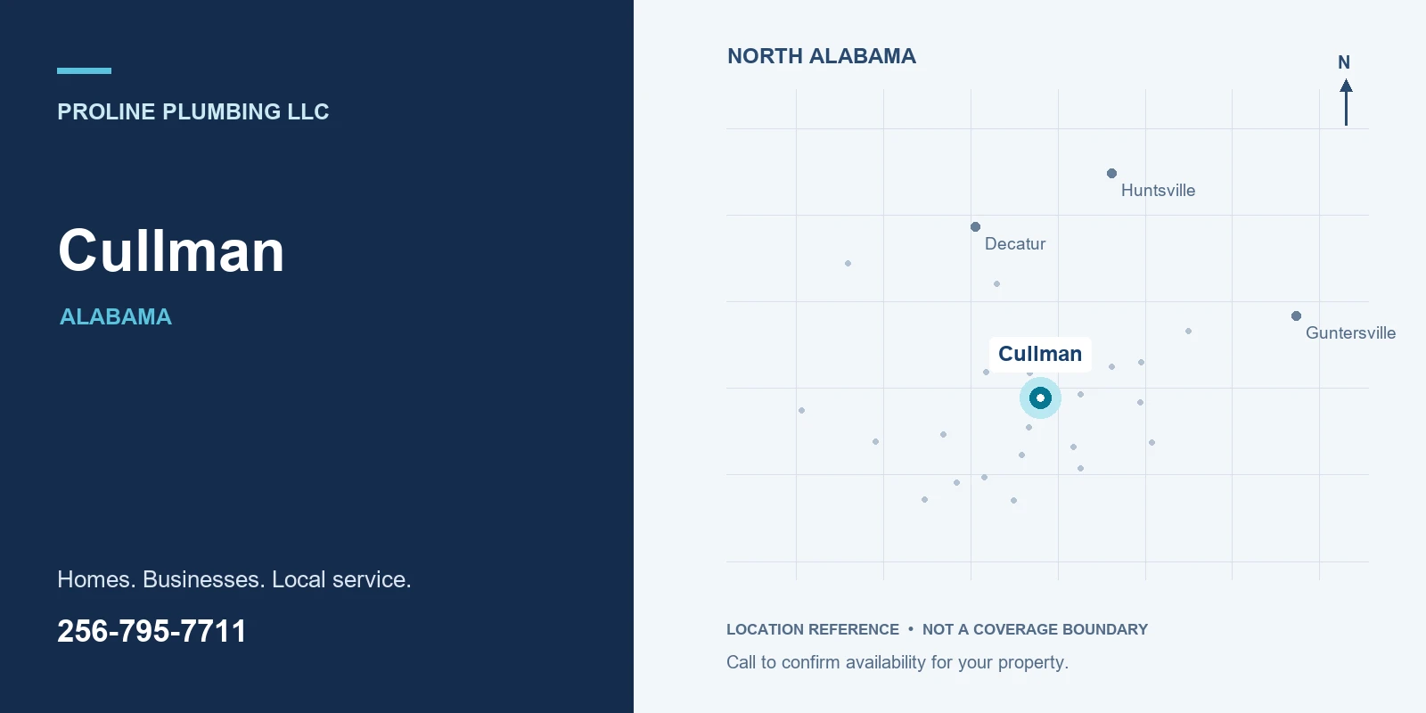 Location reference map highlighting Cullman in North Alabama