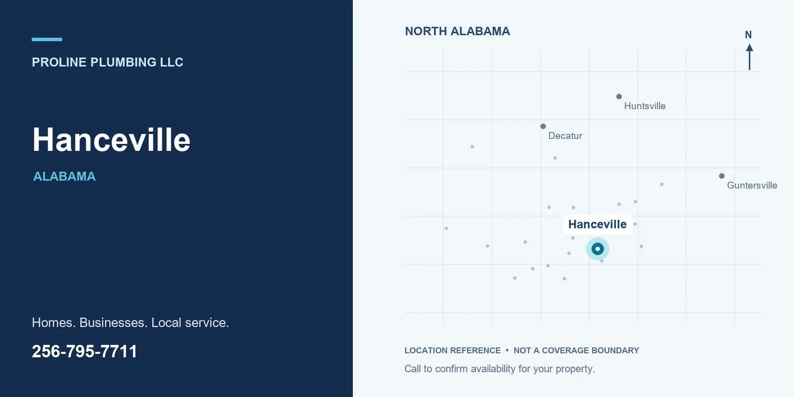 Location reference map highlighting Hanceville in North Alabama