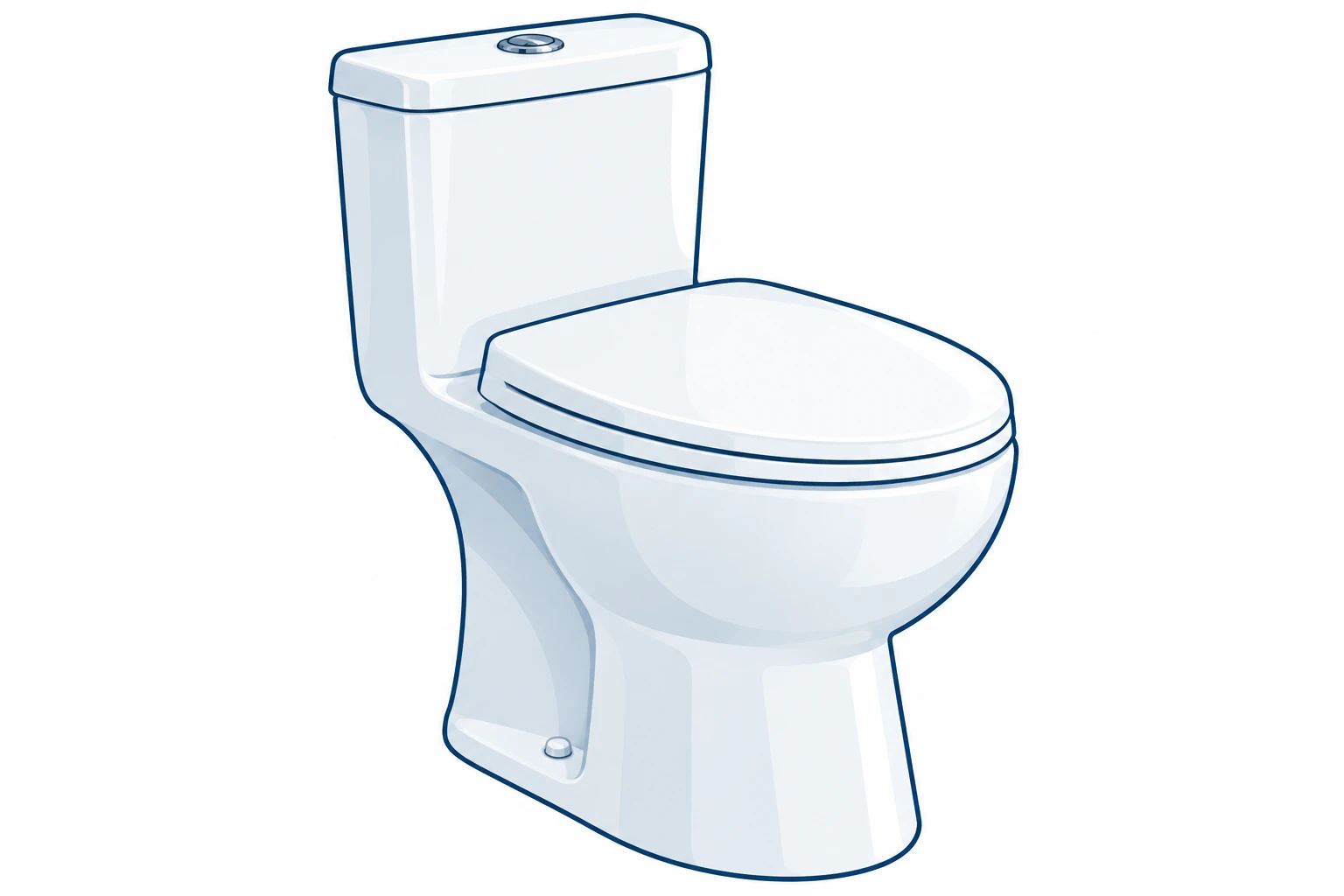 Illustration of a modern toilet