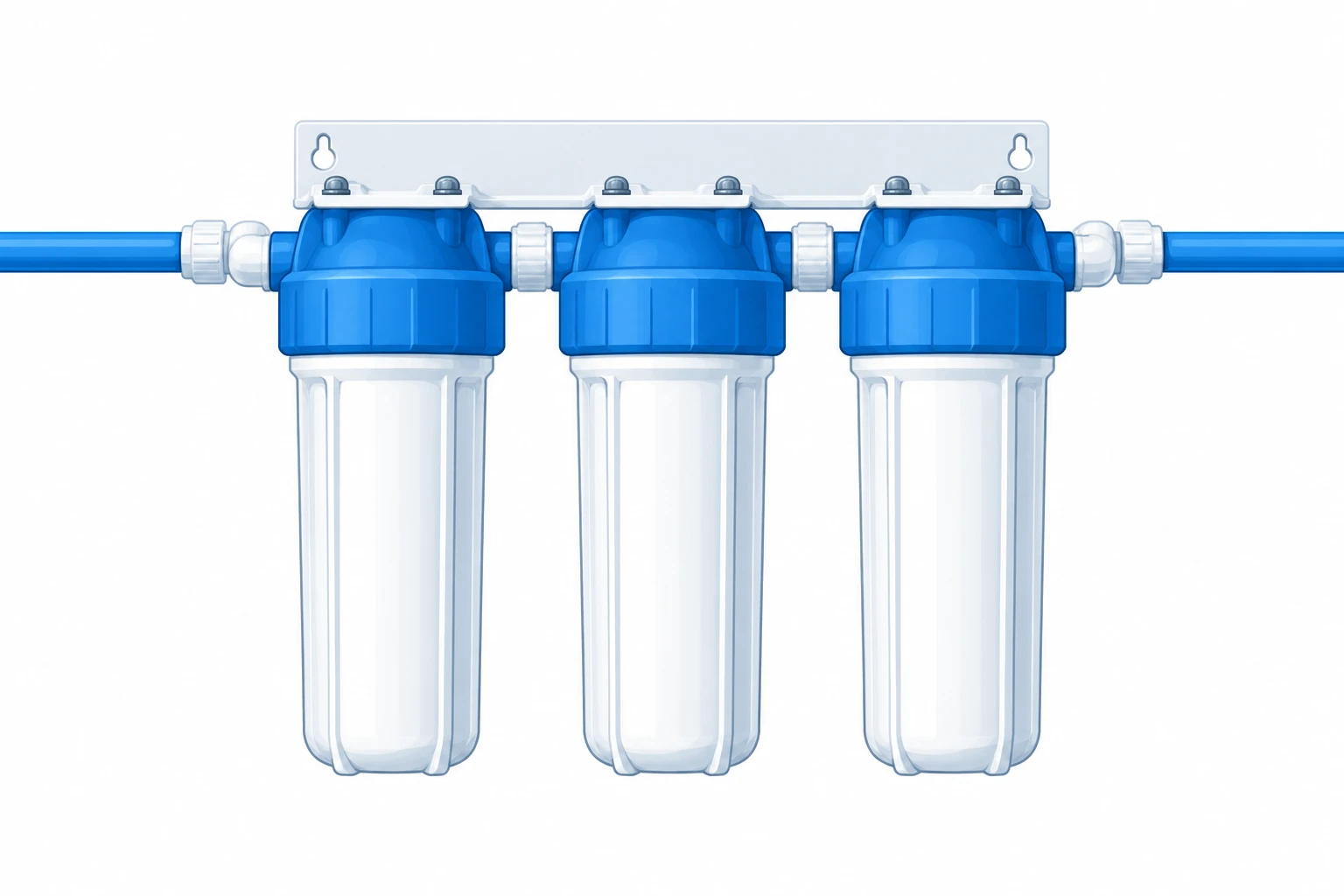 Illustration of a whole-house water filter system